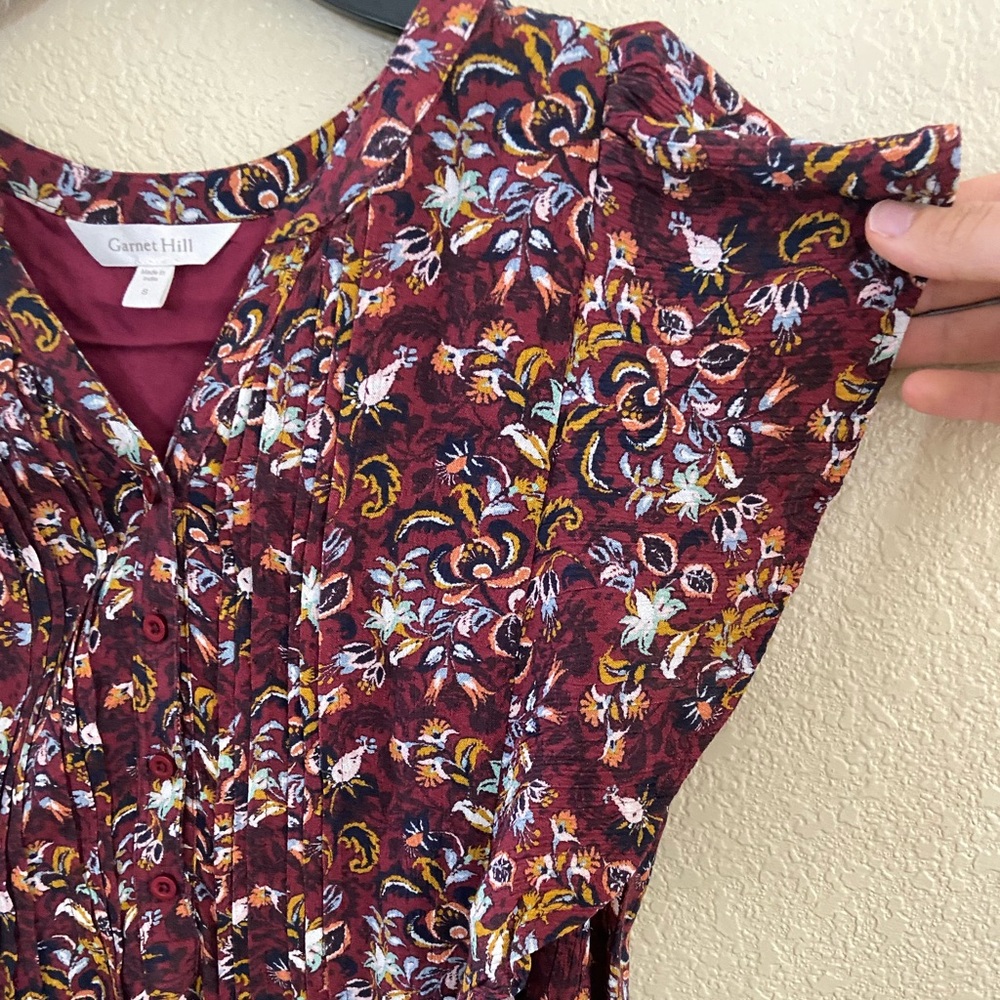Garnet Hill River's Edge Crepe Dress Sz Small - Picture 8 of 14